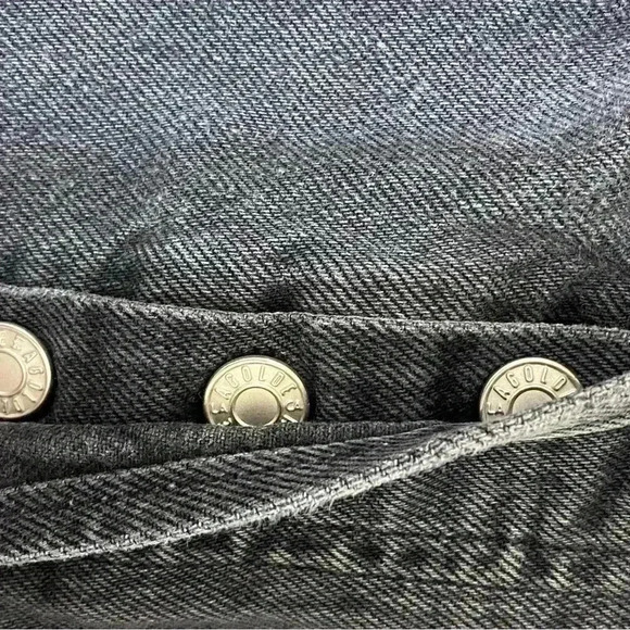 AGOLDE Parker Black  distressed shorts 32 Intentional distressing button fly - Picture 6 of 6